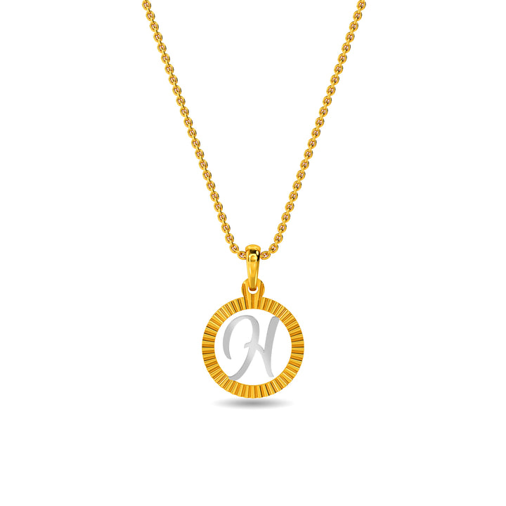Initial H Gold Pendant