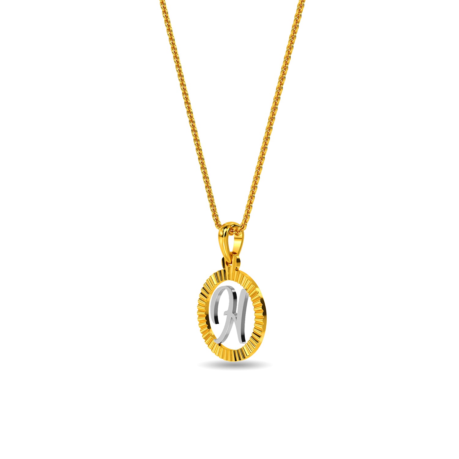Initial H Gold Pendant