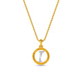 Initial I Gold Pendant