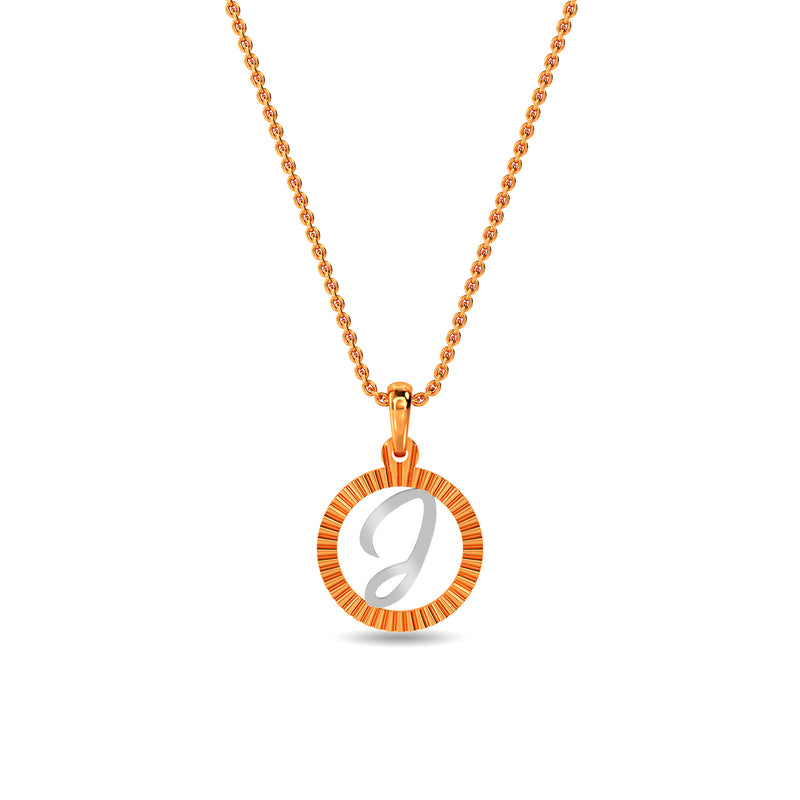Initial J Gold Pendant