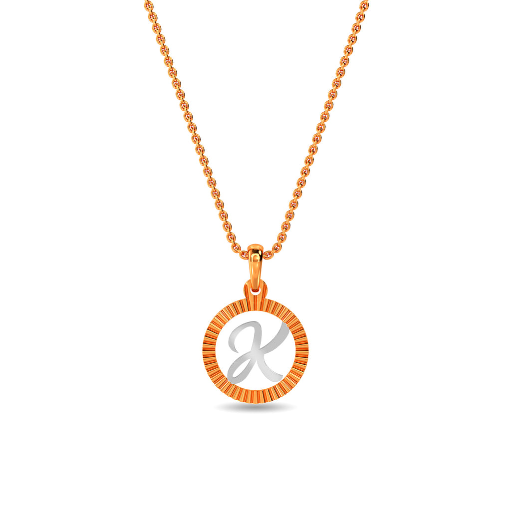 Initial K Gold Pendant