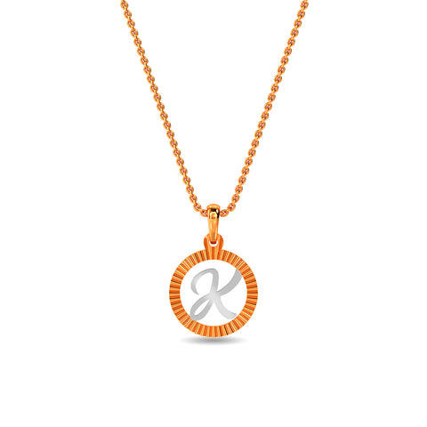 Initial K Gold Pendant