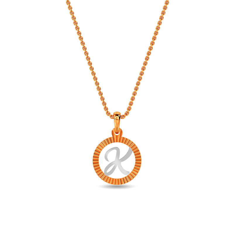 Initial K Gold Pendant