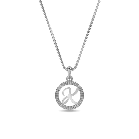 Initial K Gold Pendant