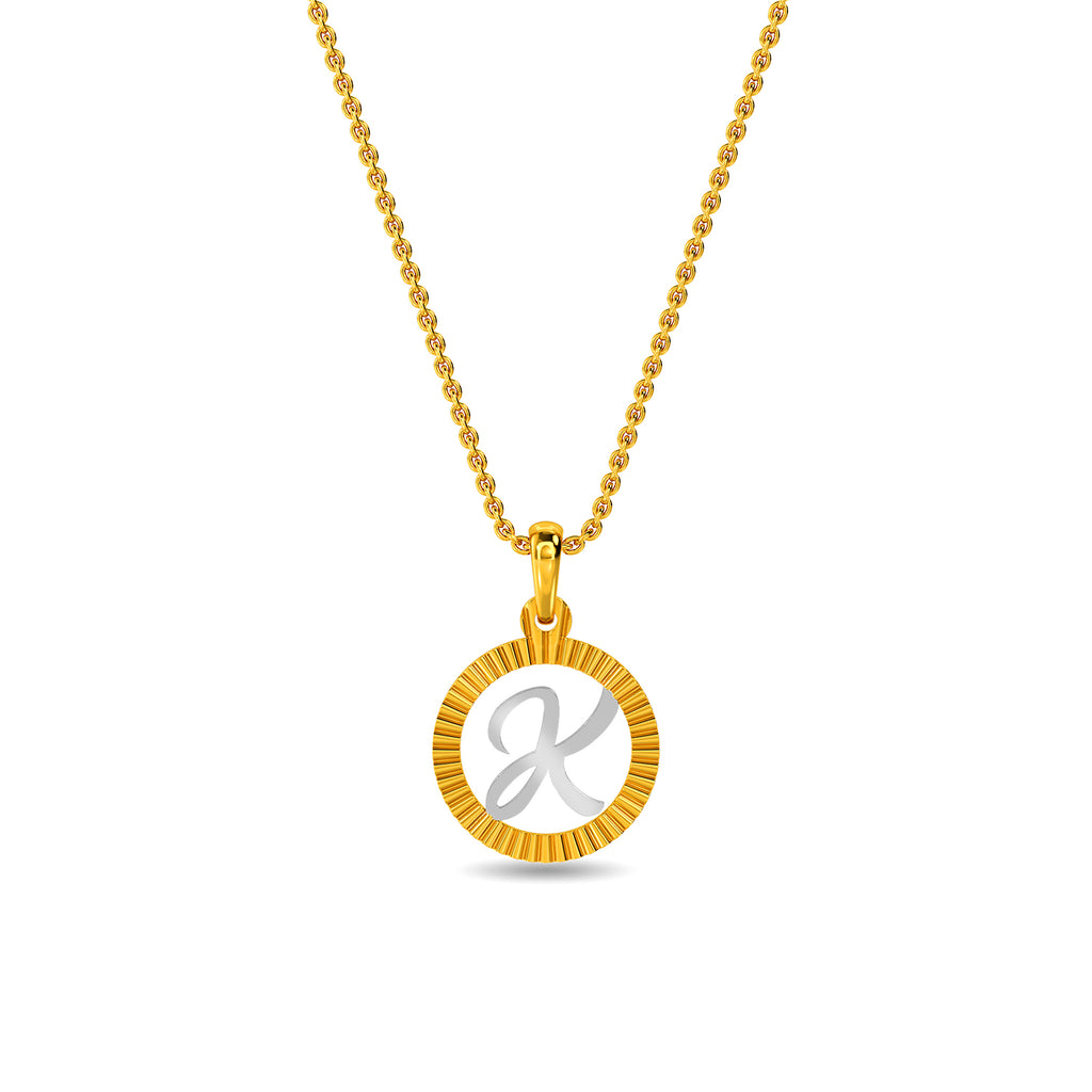 Initial K Gold Pendant