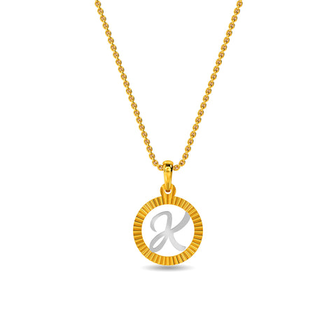 Initial K Gold Pendant