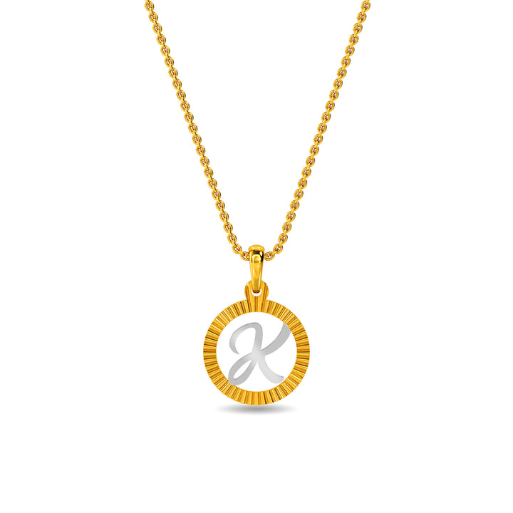 Initial K Gold Pendant
