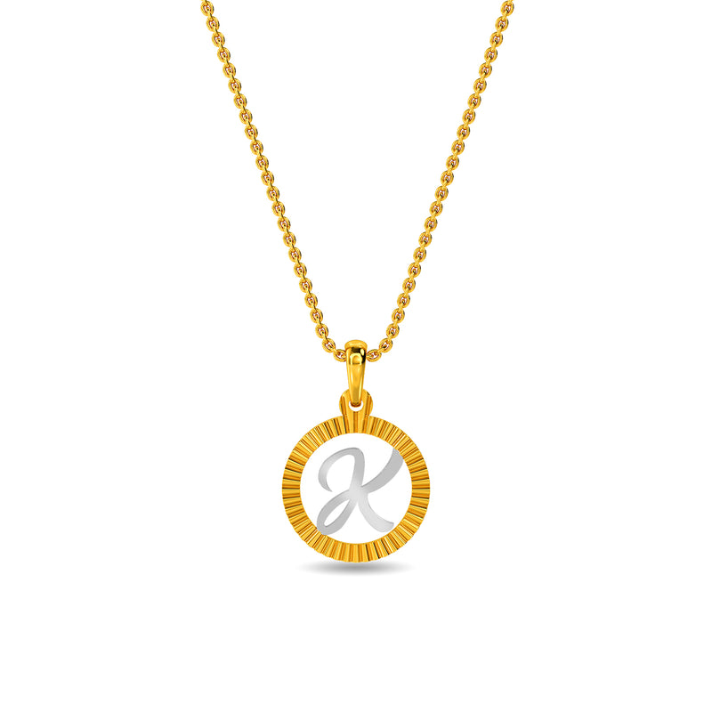 Initial K Gold Pendant