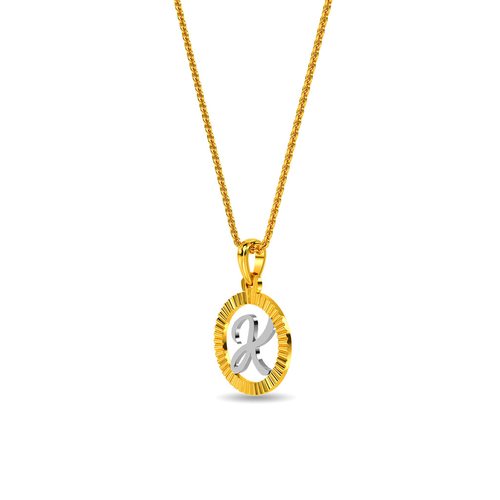 Initial K Gold Pendant
