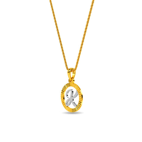 Initial K Gold Pendant