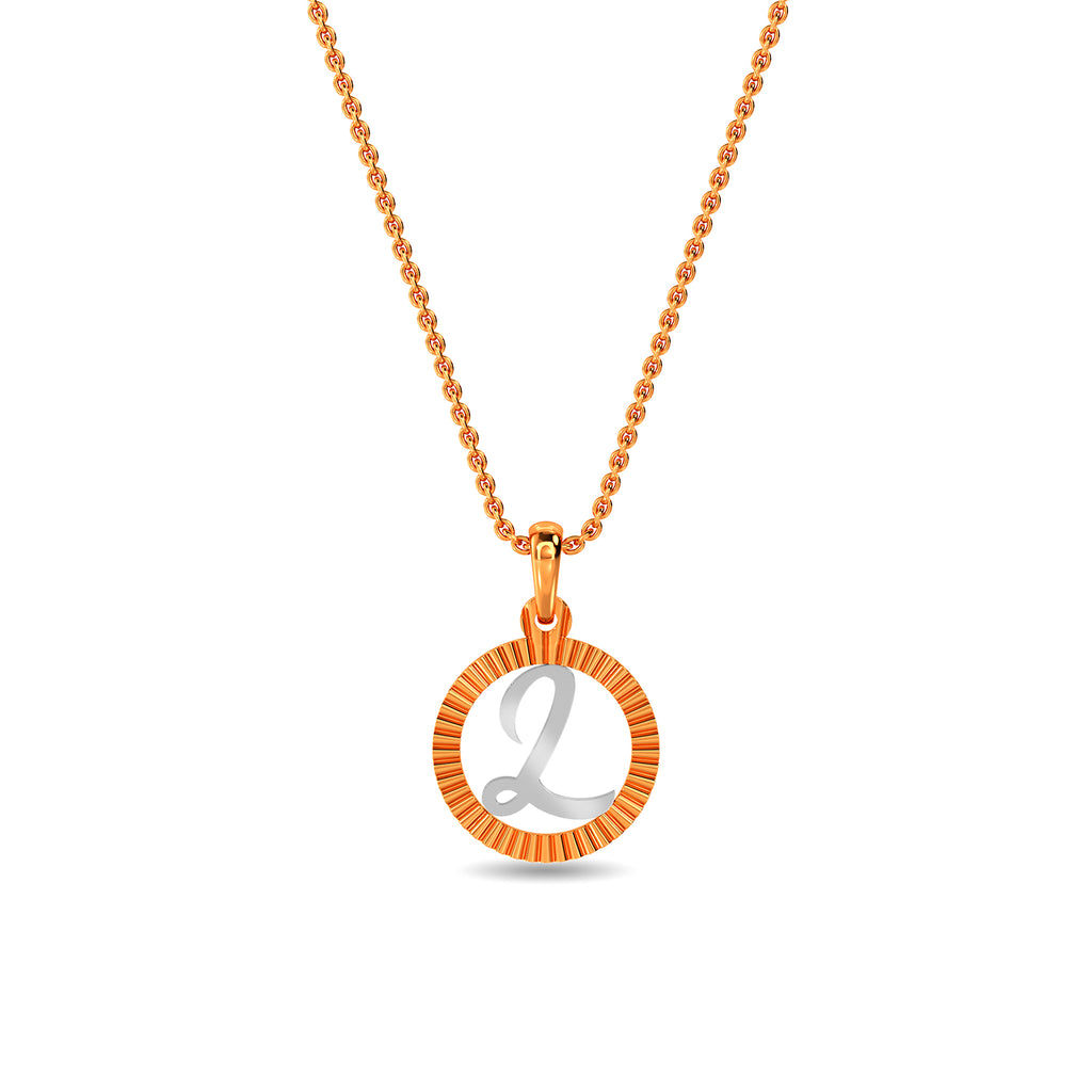 Initial L Gold Pendant