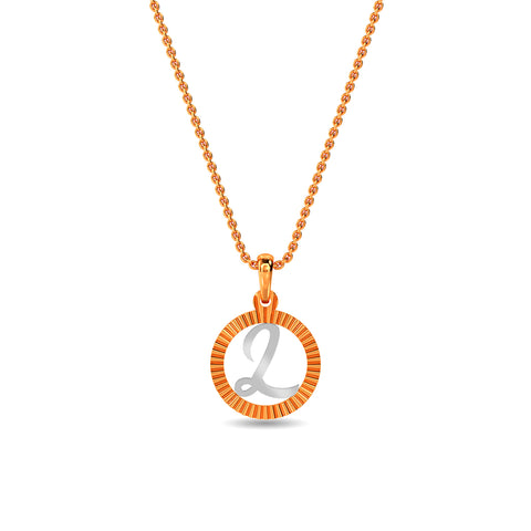 Initial L Gold Pendant
