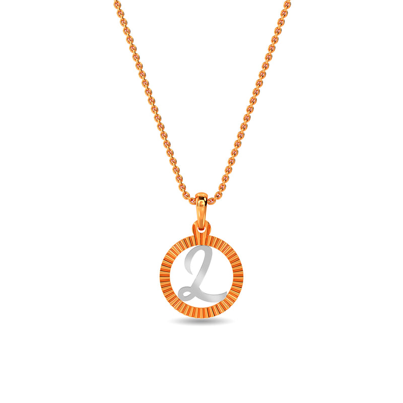 Initial L Gold Pendant