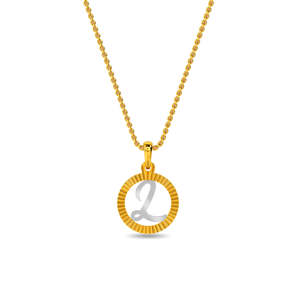 Initial L Gold Pendant