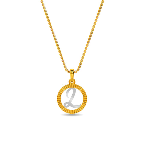 Initial L Gold Pendant