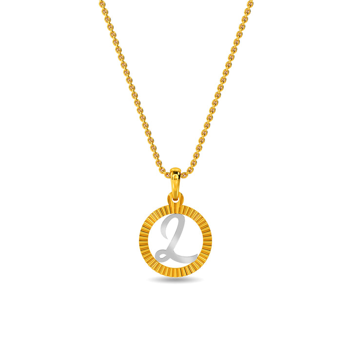 Initial L Gold Pendant