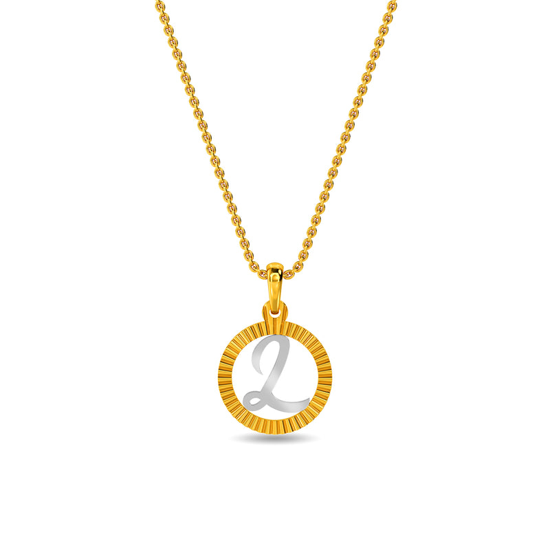 Initial L Gold Pendant
