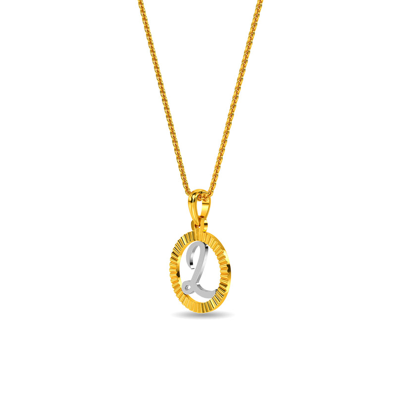 Initial L Gold Pendant