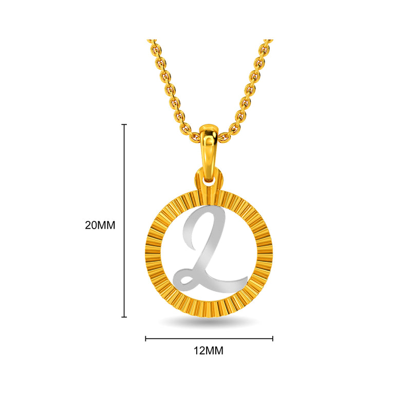 Initial L Gold Pendant