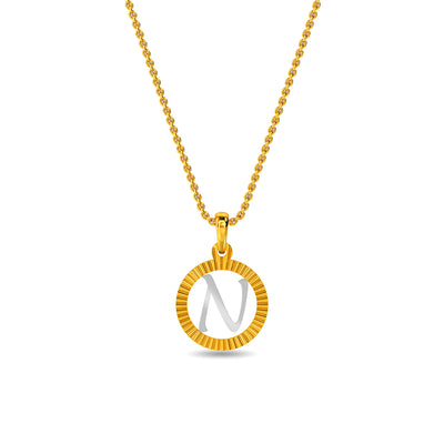 Initial N Gold Pendant