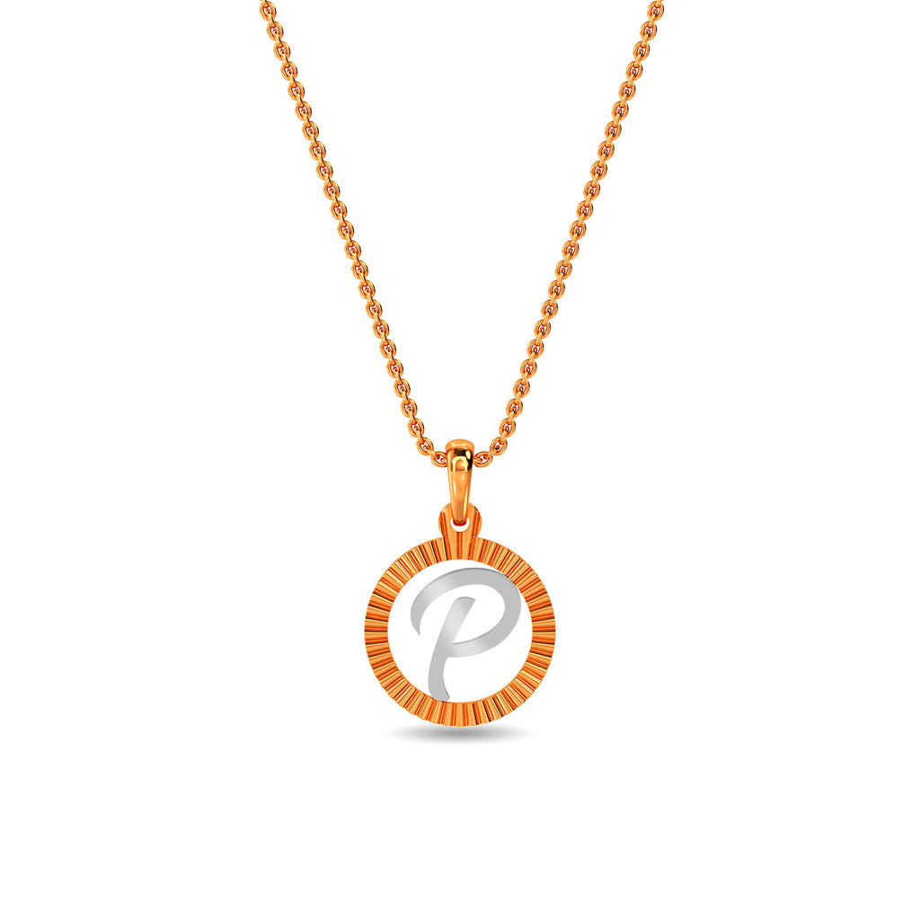 Initial P Gold Pendant