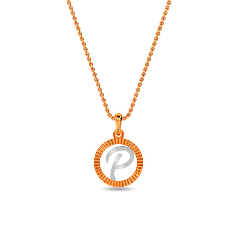 Initial P Gold Pendant