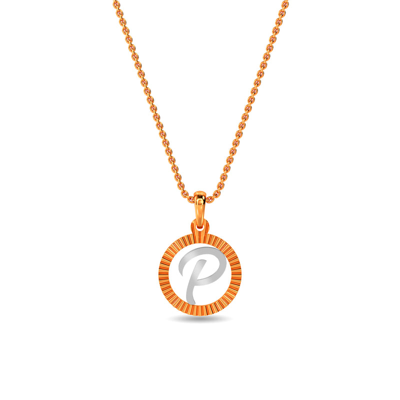 Initial P Gold Pendant