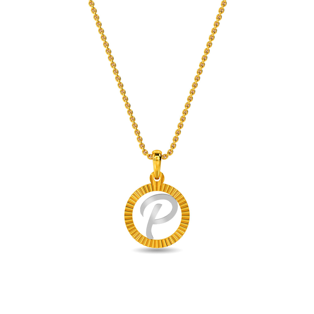 Initial P Gold Pendant
