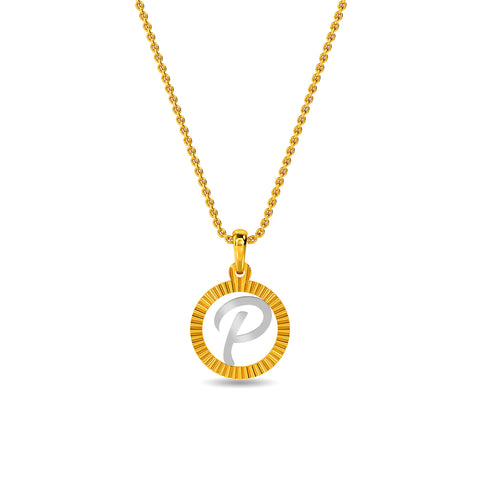 Initial P Gold Pendant