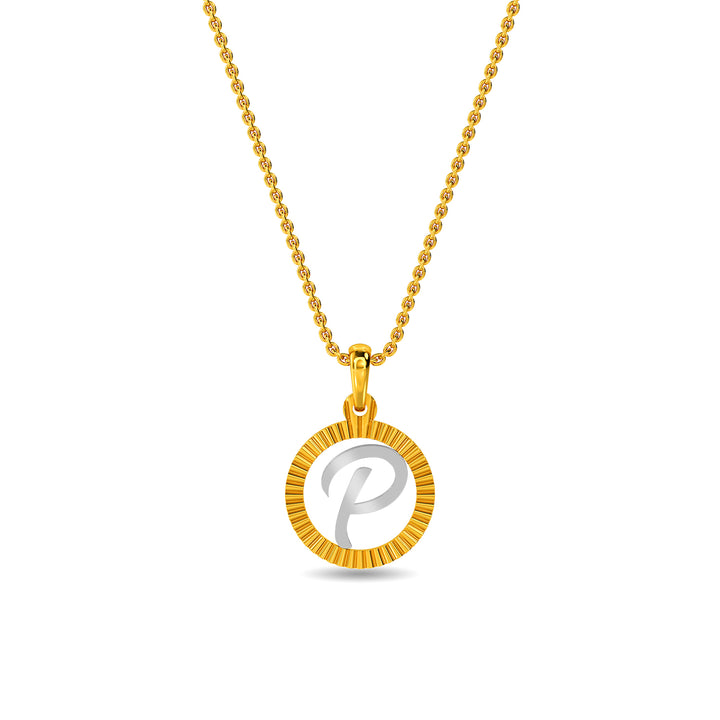 Initial P Gold Pendant