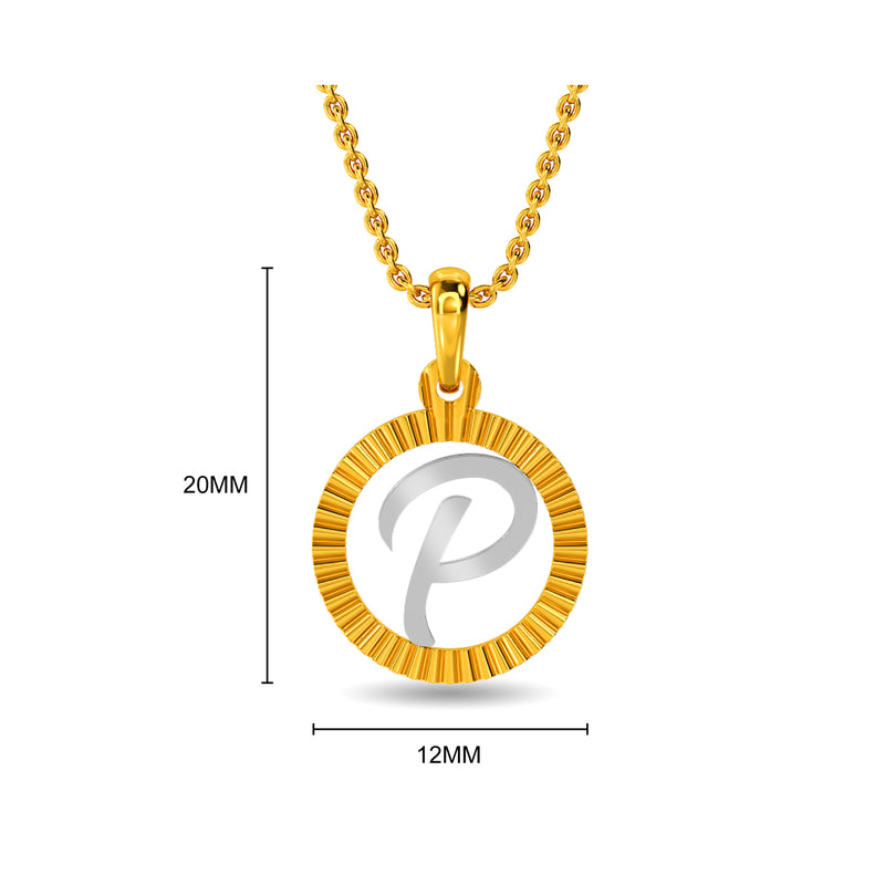 Initial P Gold Pendant