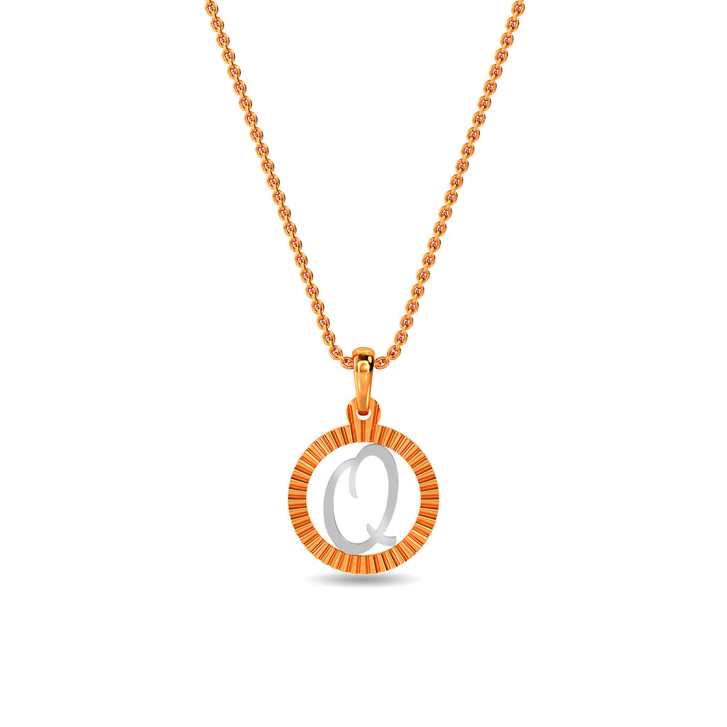 Initial Q Gold Pendant