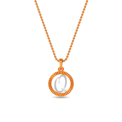 Initial Q Gold Pendant