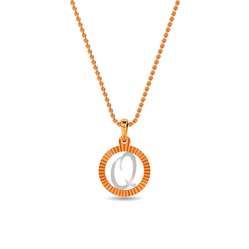 Initial Q Gold Pendant