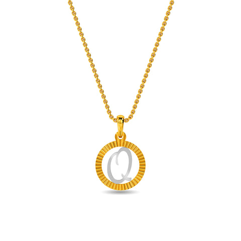 Initial Q Gold Pendant