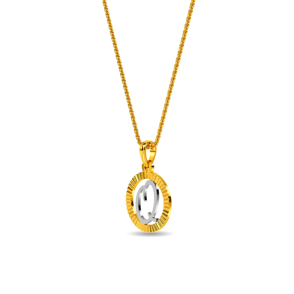 Initial Q Gold Pendant