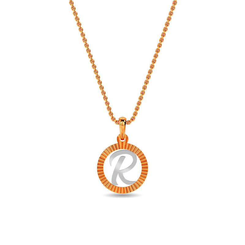 Initial R Gold Pendant