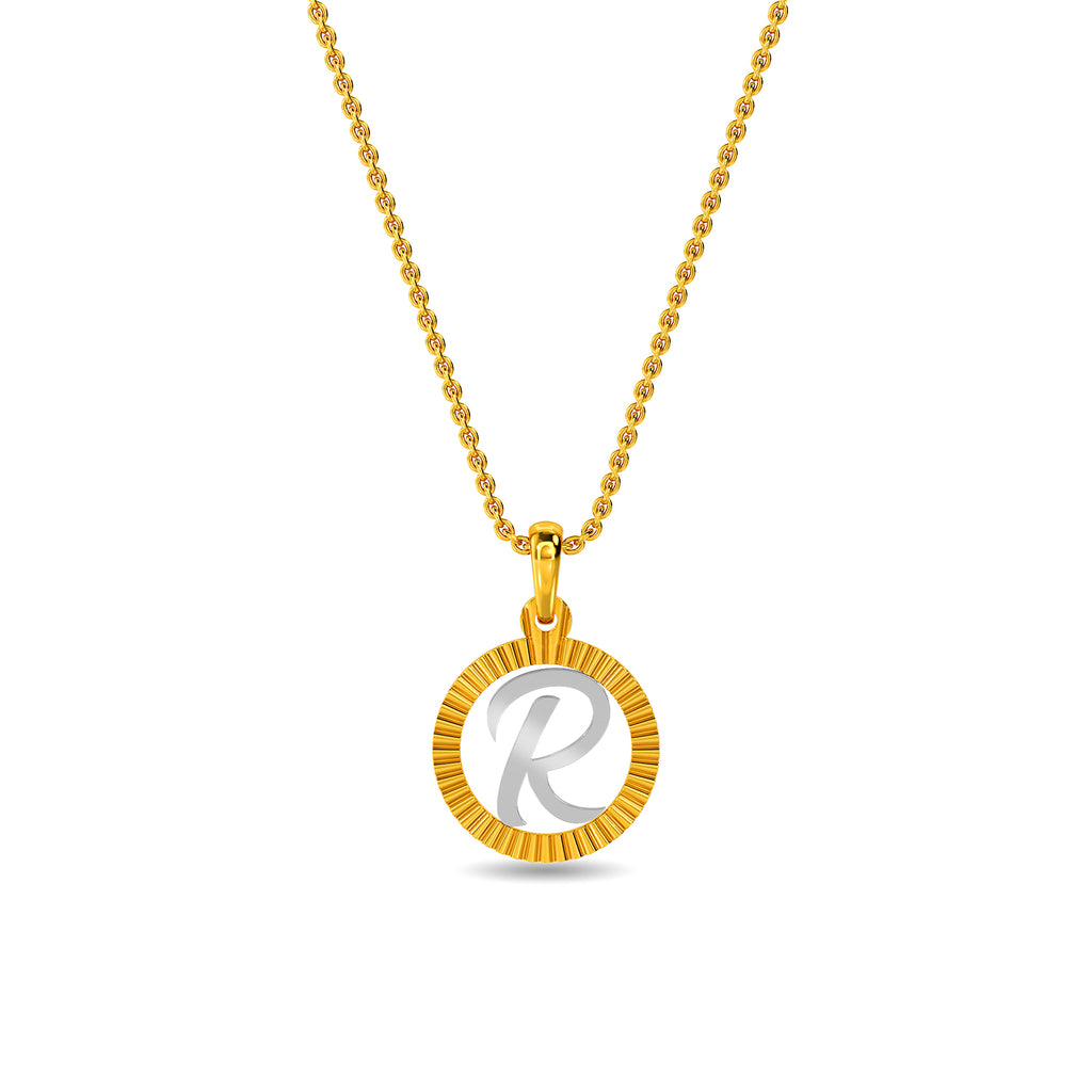 Initial R Gold Pendant