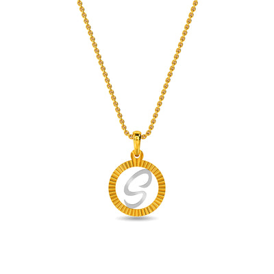 Initial S Gold Pendant