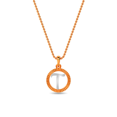 Initial T Gold Pendant