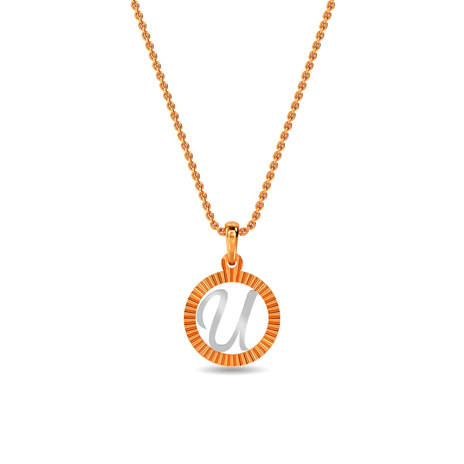 Initial U Gold Pendant