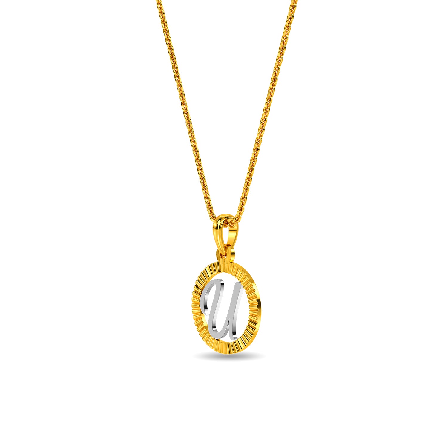 Initial U Gold Pendant