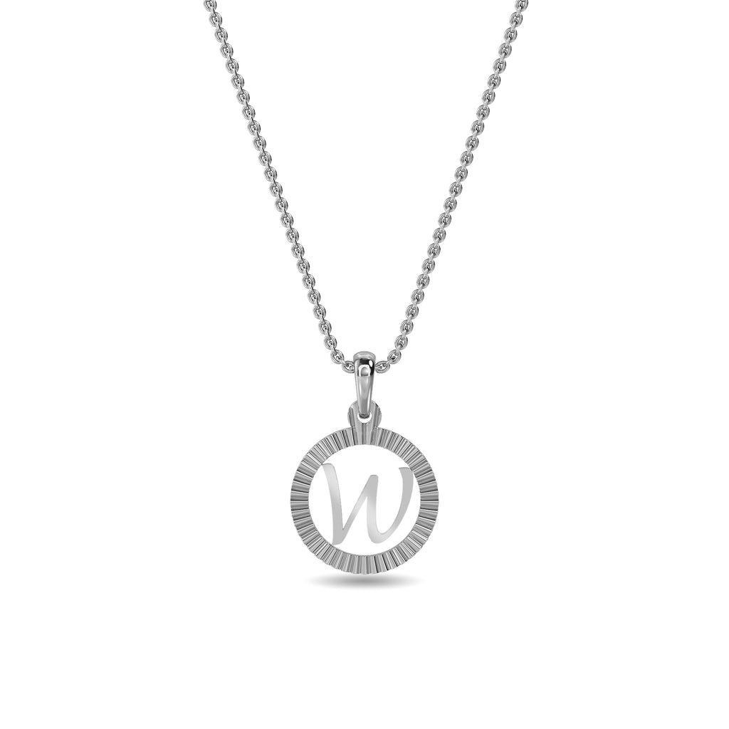 Initial W Gold Pendant
