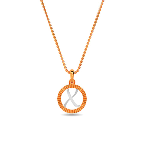 Initial X Gold Pendant