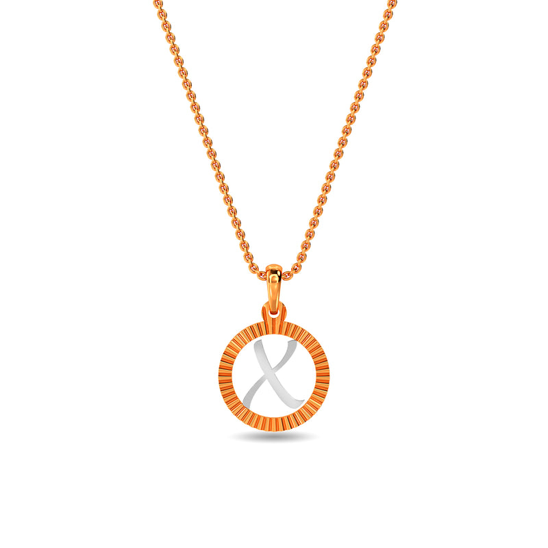 Initial X Gold Pendant