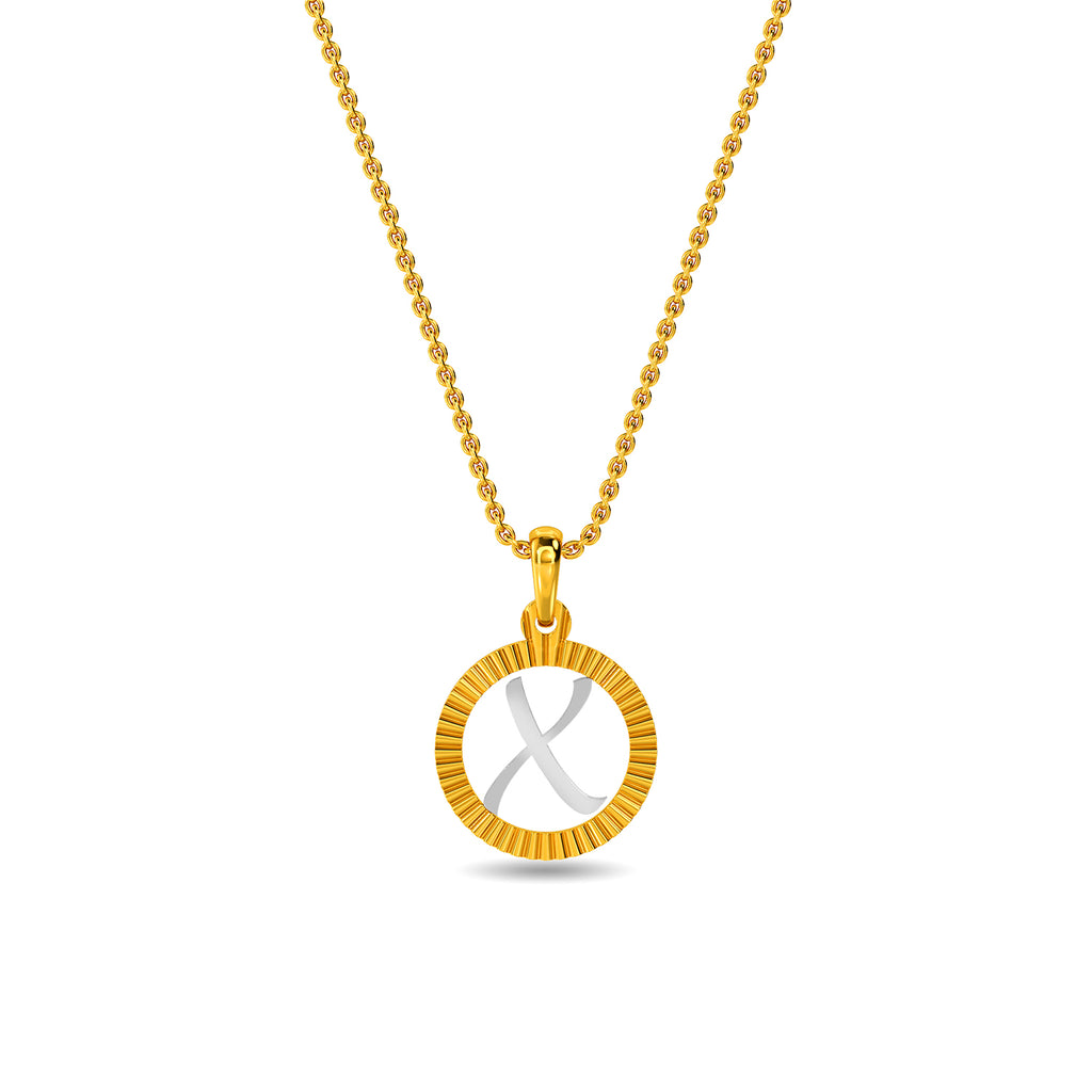 Initial X Gold Pendant