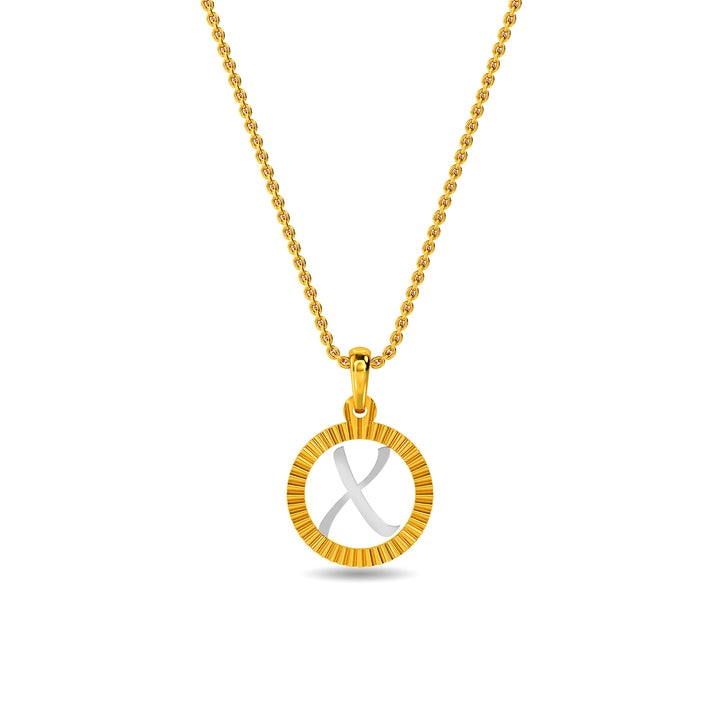 Initial X Gold Pendant