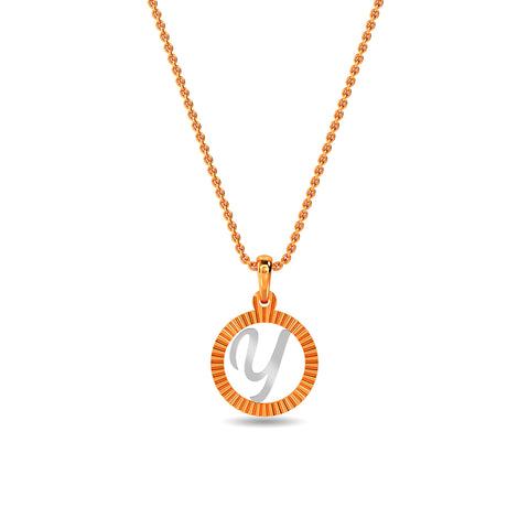 Initial Y Gold Pendant