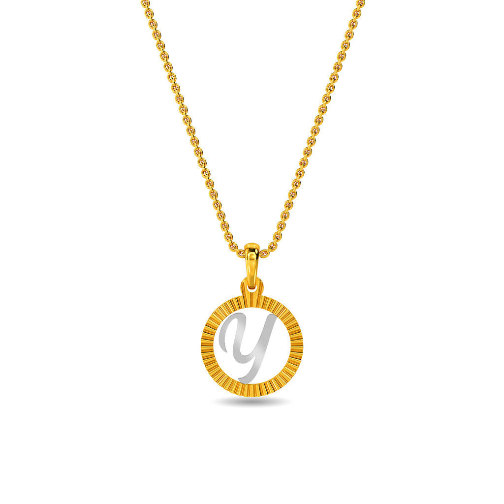 Initial Y Gold Pendant