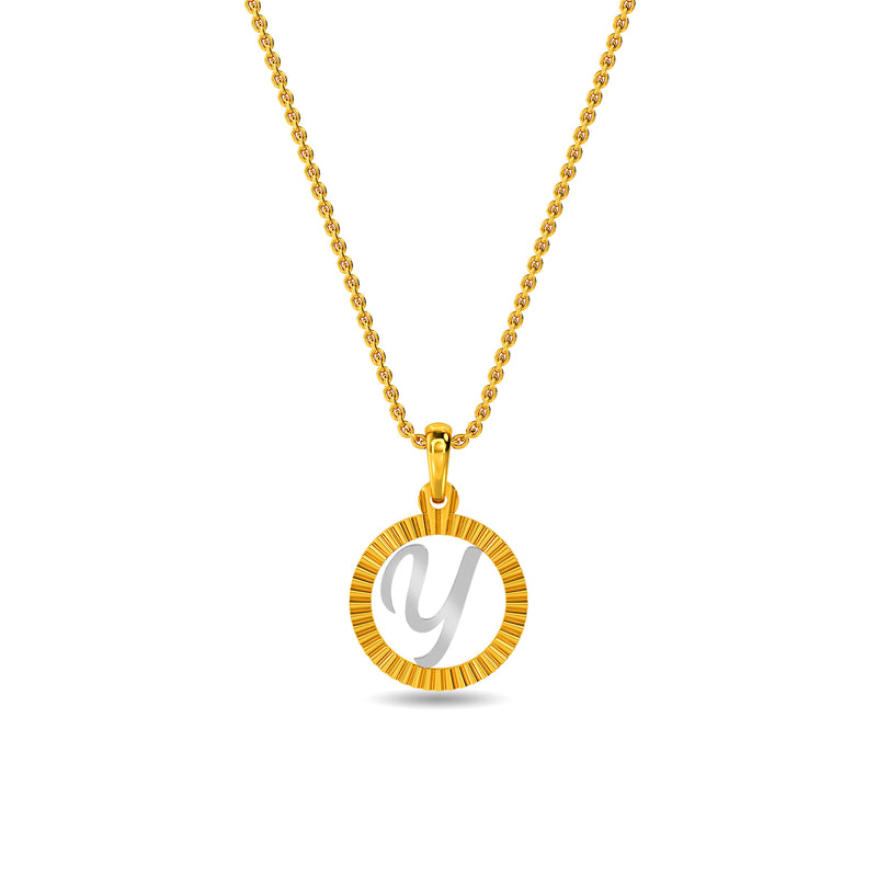 Initial Y Gold Pendant